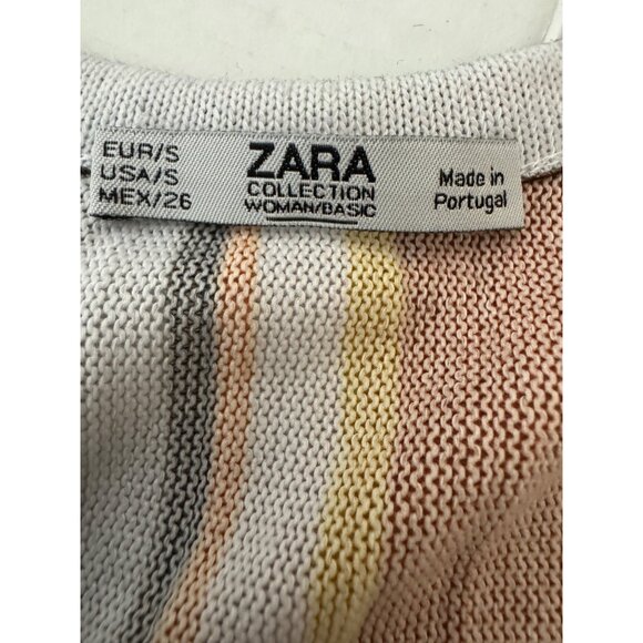 2/$30 ZARA Striped Small Sleeveless Knit Top Multicolor - Picture 3 of 12